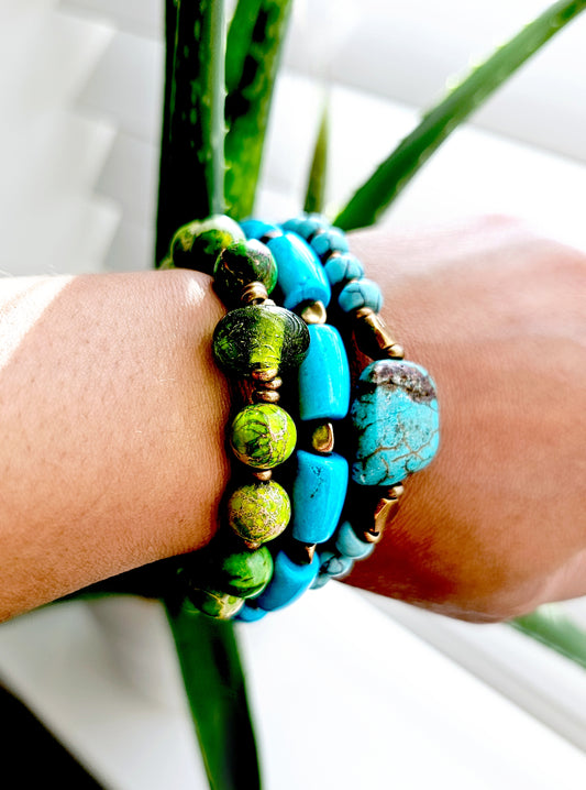 Blue Turquoise Luck & Healing Bracelet