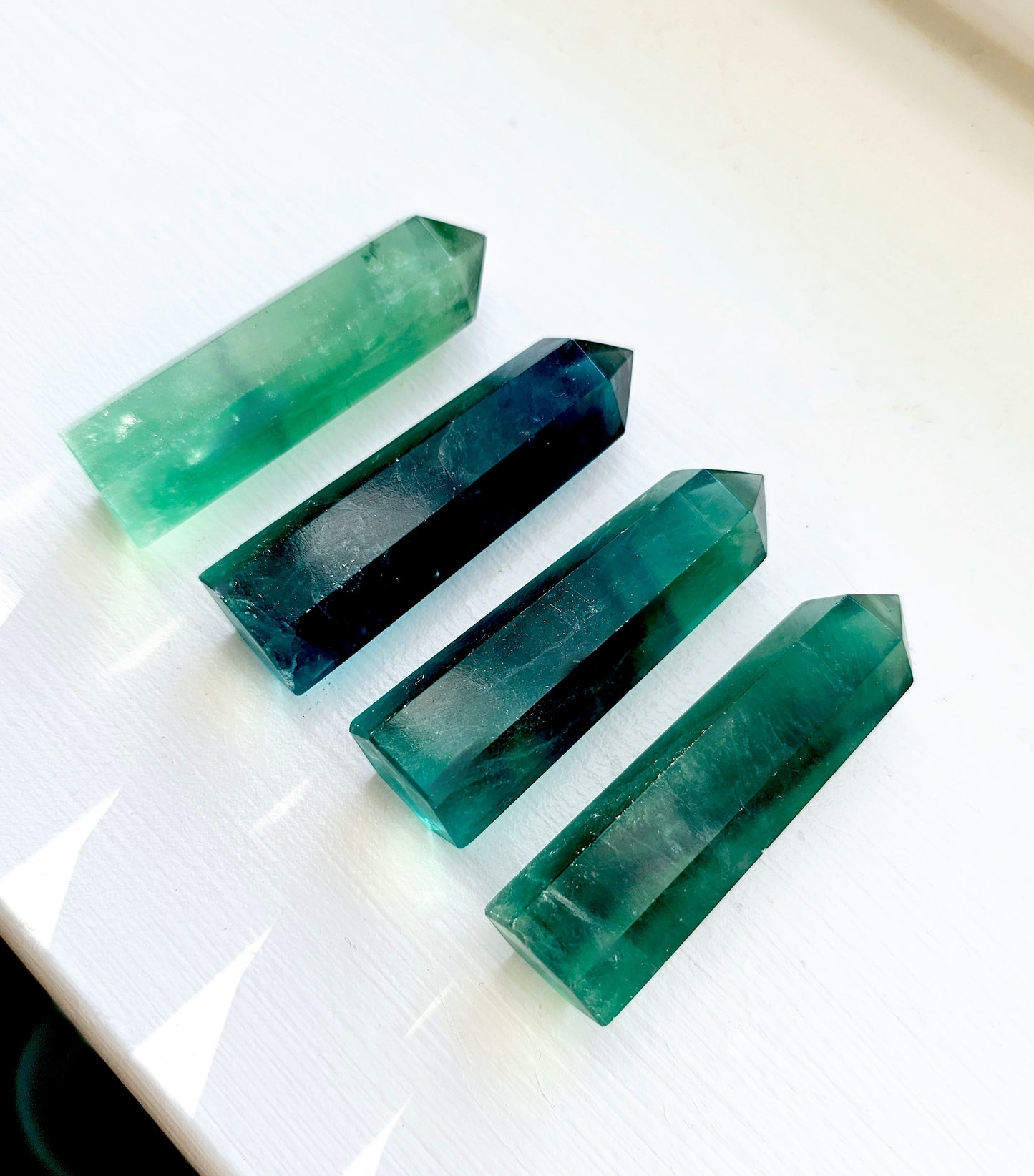 Green Flourite Crystal Wands