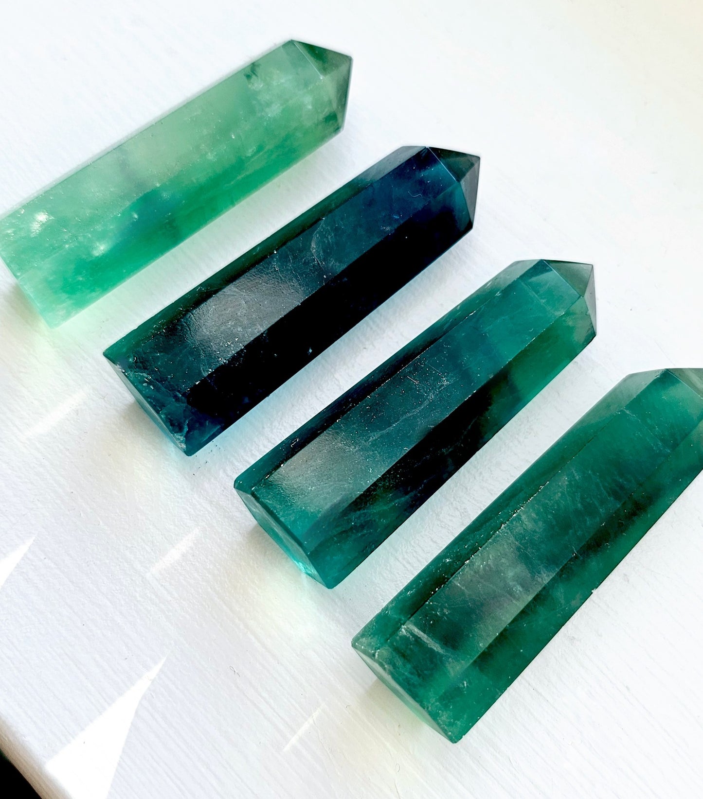 Green Flourite Crystal Wands